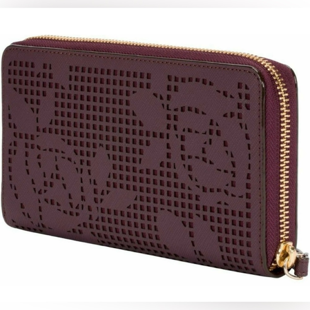 HOLD!!Authentic Kate Spade NY, Universal Zip Wristlet Wallet/Phone Case, Maroon - Picture 9 of 9